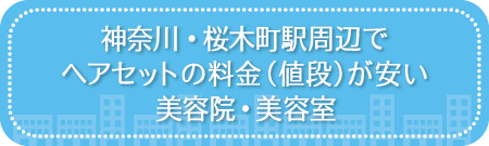 神奈川・桜木町駅周辺でヘアセットの料金(値段)が安い美容院・美容室・セットサロン