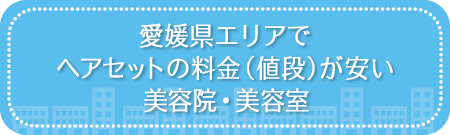 愛媛県エリアでヘアセットの料金（値段）が安い美容院・美容室・セットサロン