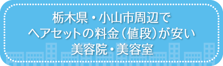 栃木・小山市周辺でヘアセットの料金(値段)が安い美容院・美容室・セットサロン