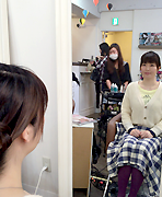 ヘアセット中